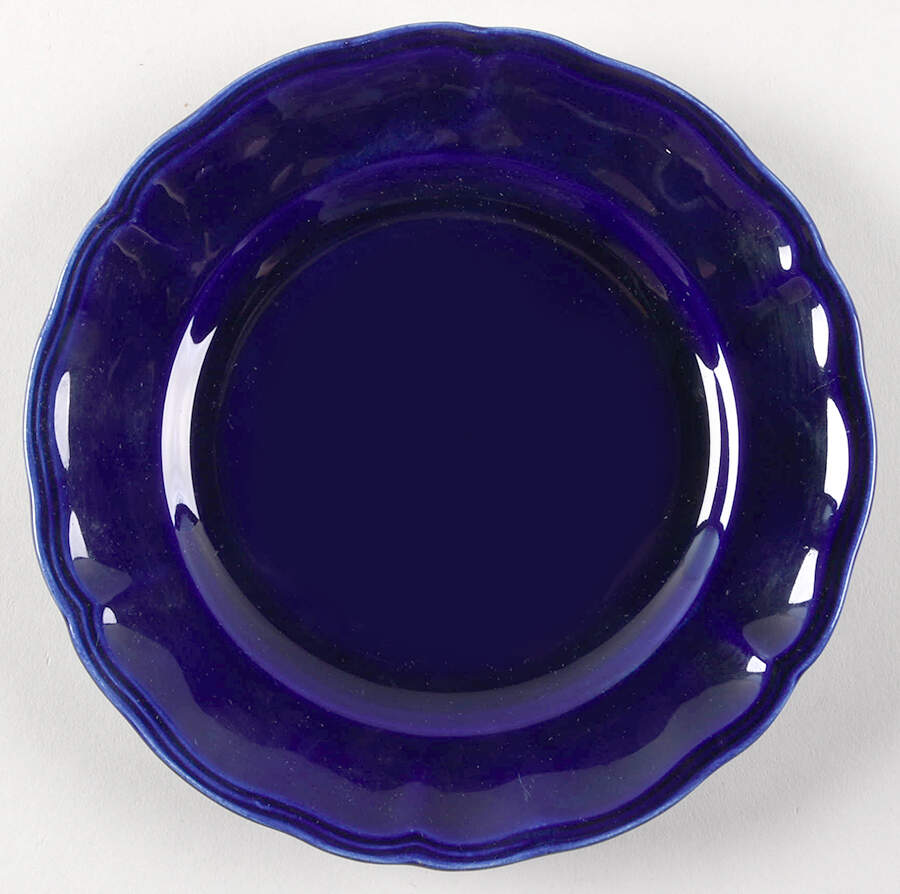 Louis XV Cobalt Salad Plate by Luneville-1