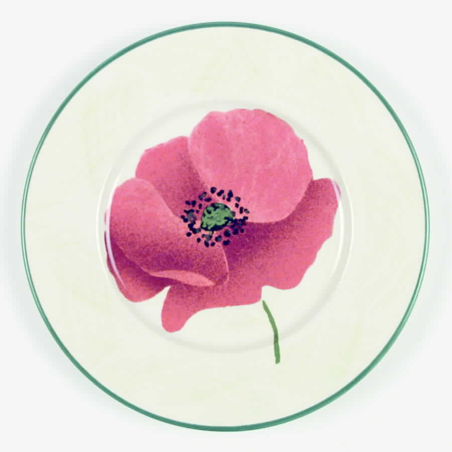 Coquelicot Red Poppy Dinner Plate by Luneville-1