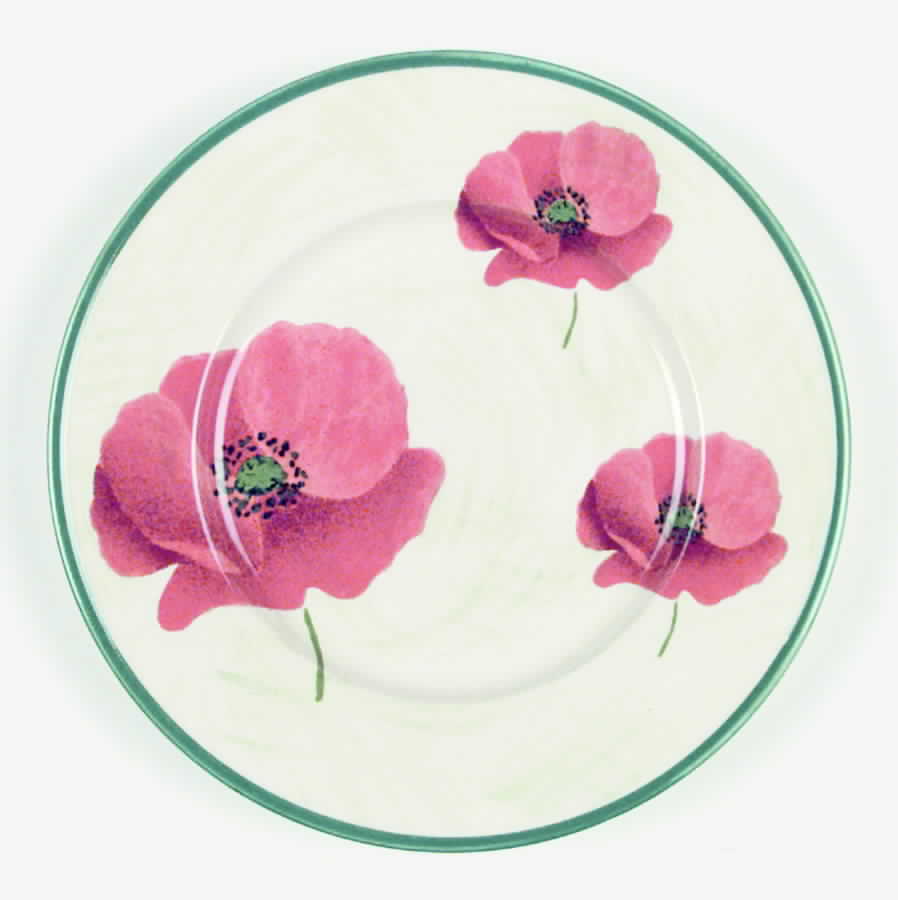 Coquelicot Red Poppy Salad Plate by Luneville-1