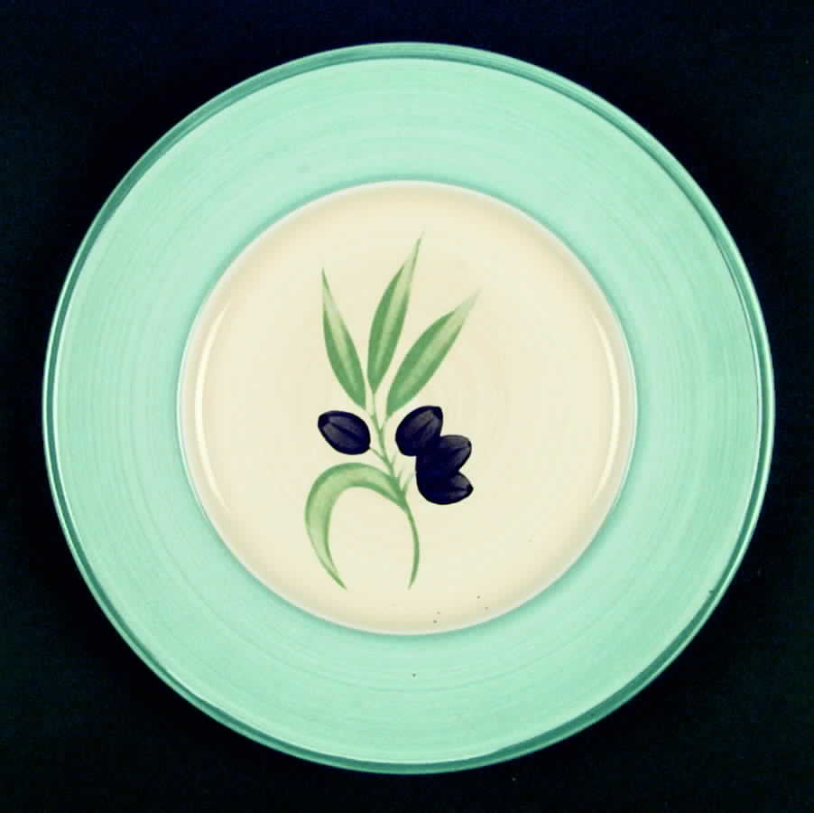 Coquelicot Olives Dinner Plate by Luneville-1