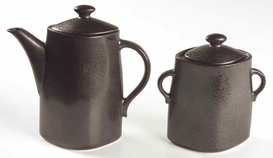 Piano (Round, Smooth Texture) Creamer & Sugar with Lids Set by Lindt-Stymeist-1