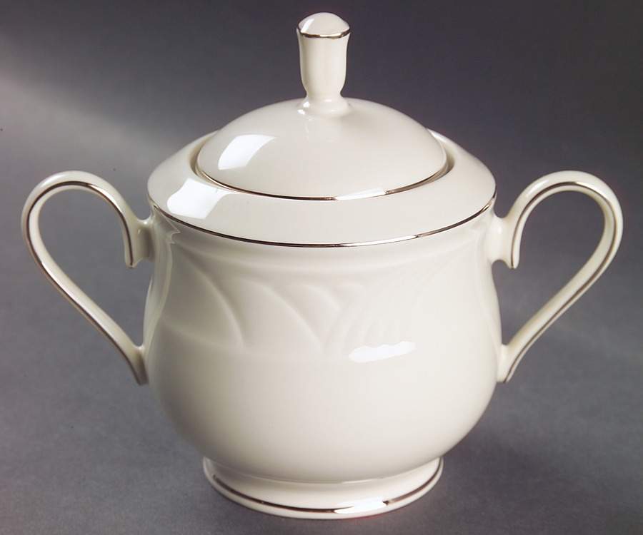 Sand Dune Platinum Sugar Bowl & Lid by Lenox-1