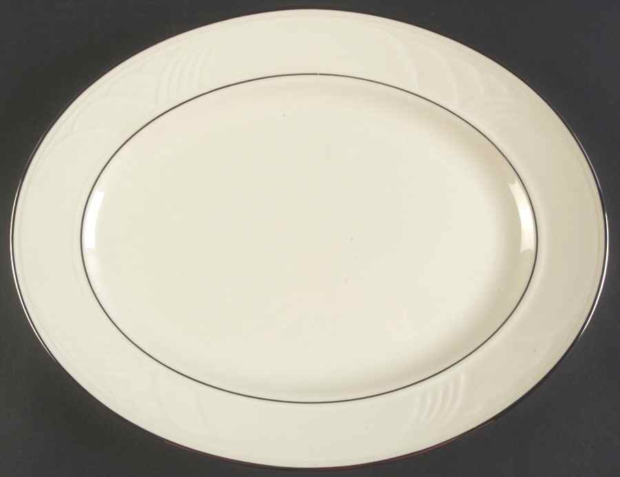 Sand Dune Platinum 13" Oval Serving Platter by Lenox-1