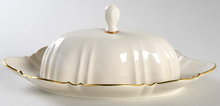 Symphony (Giftware, Gold Trim) 1/4 Lb Covered Buttered by Lenox-1