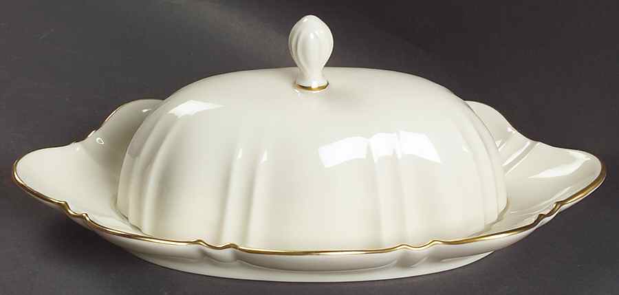 Symphony (Giftware, Gold Trim) 1/4 Lb Covered Butter by Lenox-1