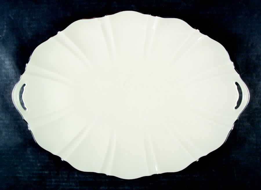 Symphony (Giftware, Platinum Trim) 17" Oval Serving Platter by Lenox-1