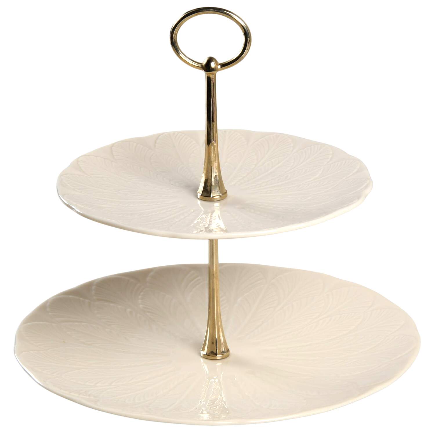 Greenfield Collection 2 Tiered Serving Tray (Dinner & Salad Plate) by Lenox-1
