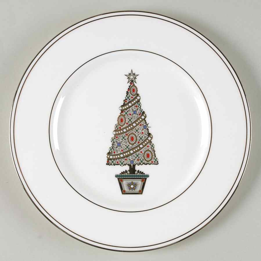 Federal Platinum Christmas Accent Luncheon Plate by Lenox-1