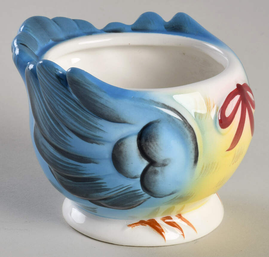 Blue Bird Sugar Bowl No Lid by Lefton-1