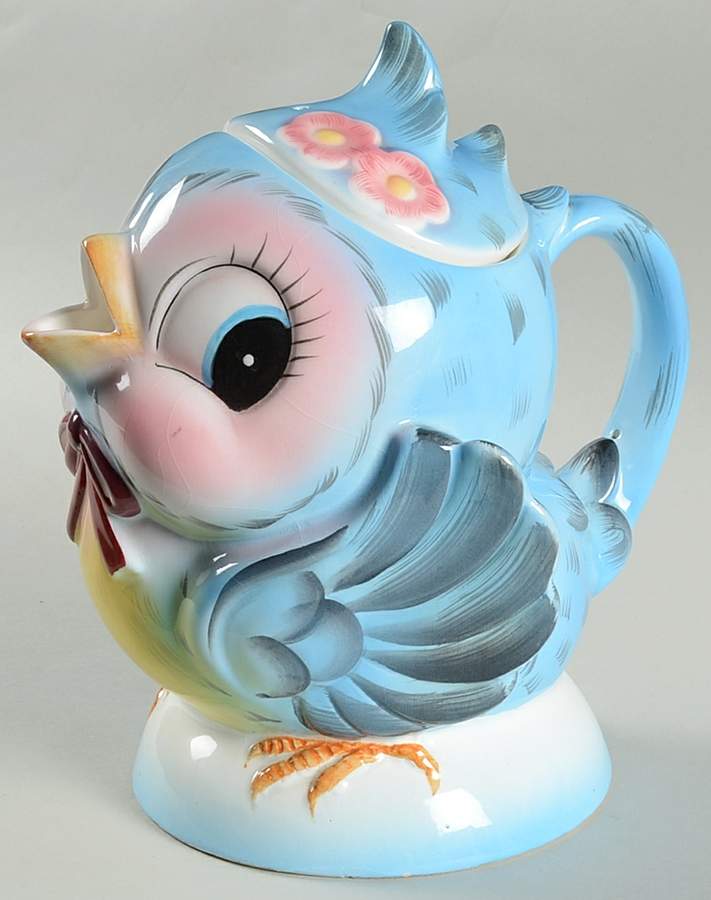 Blue Bird Musical Teapot & Lid by Lefton-1