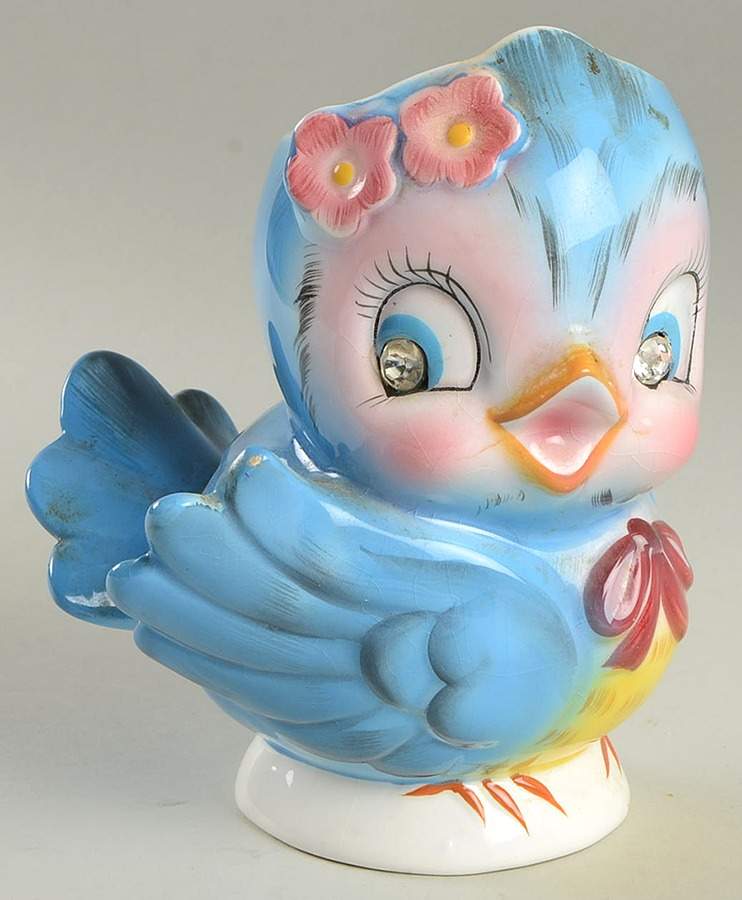 Blue Bird 6" Planter by Lefton-1
