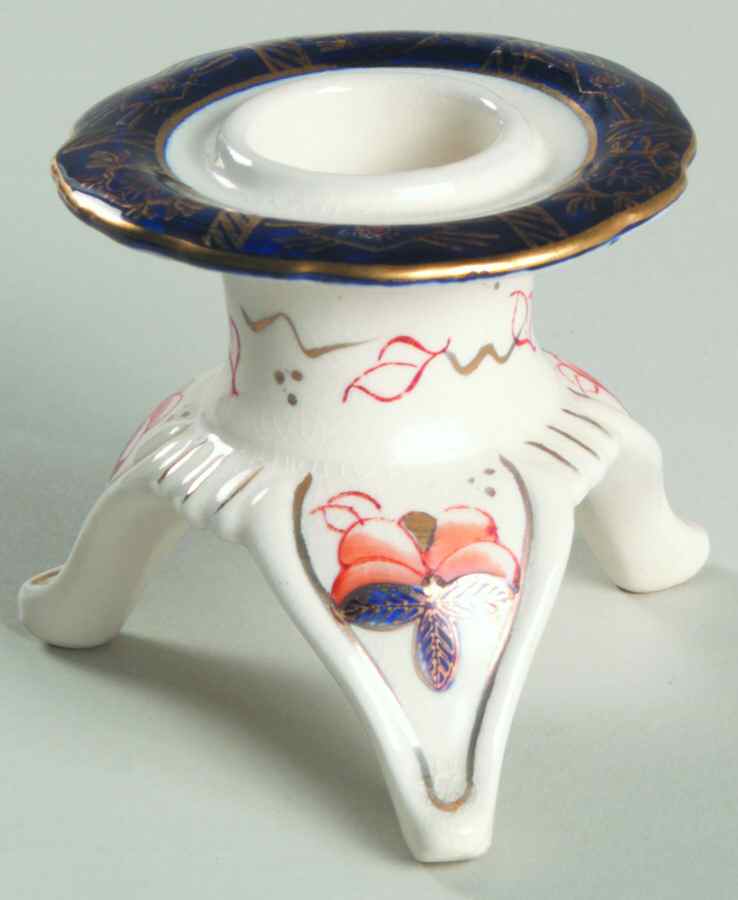 Blue Imari Single Light Candlestick by Lipper & Mann (L & M)-1