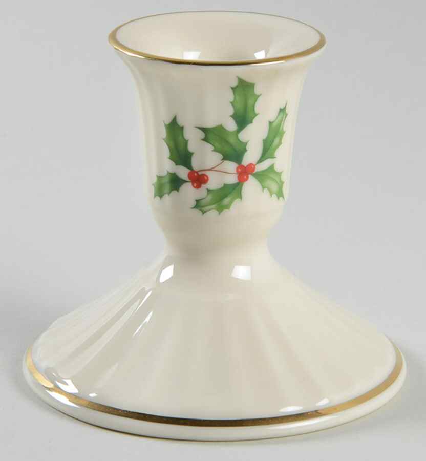Hollyberry (No Enamel) Single Light Candlestick by Lenox-1