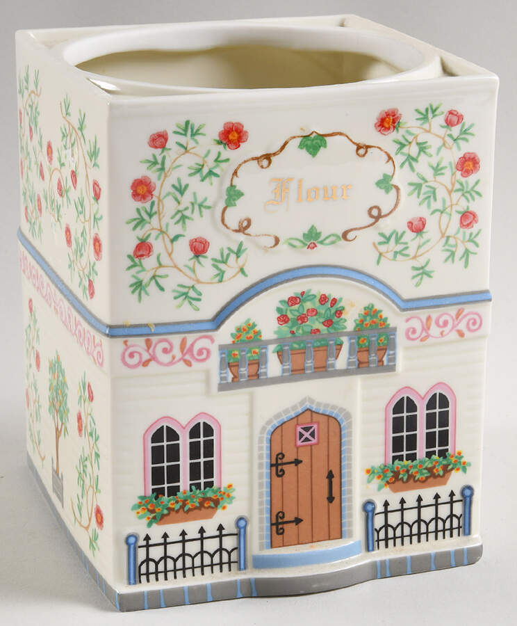 Canterbury Crossing (Giftware) Flour Canister No Lid by Lenox-1