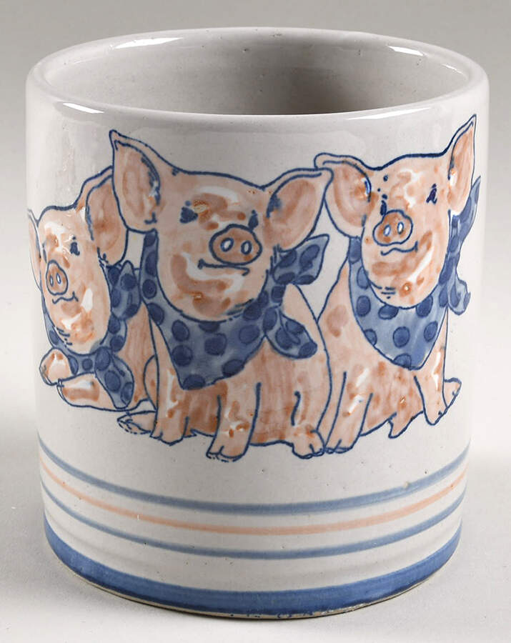 Precious Pigs Small Canister No Lid by Louisville-1