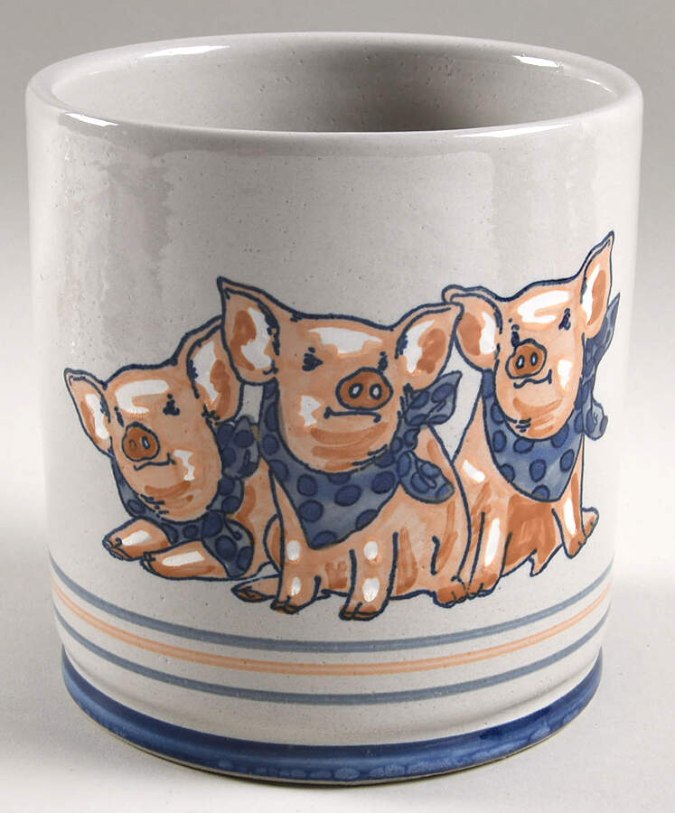 Precious Pigs Medium Canister No Lid by Louisville-1