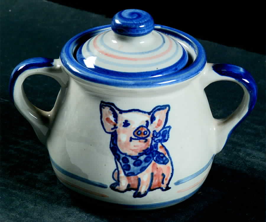 Precious Pigs Sugar Bowl & Lid by Louisville-1