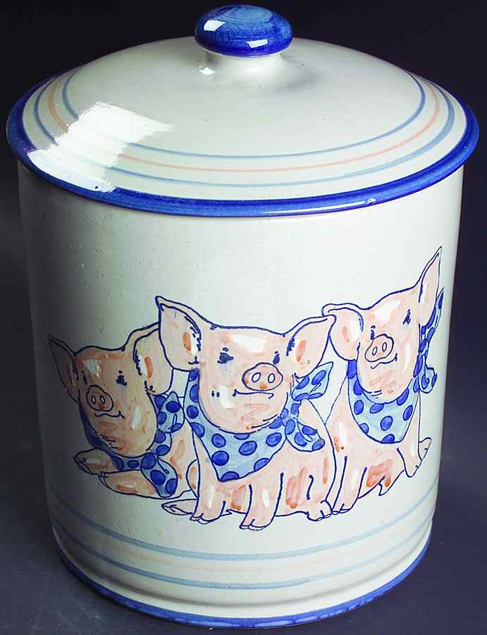 Precious Pigs Extra Large Canister & Lid by Louisville-1