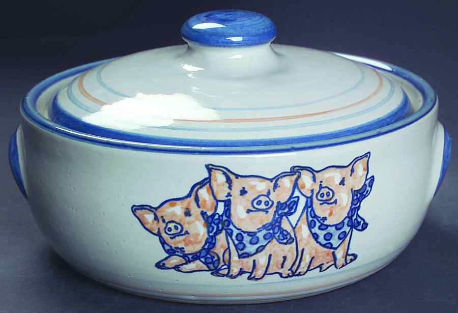 Precious Pigs 1 Qt Round Covered Casserole by Louisville-1