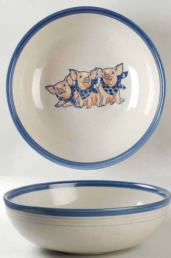 Precious Pigs 10" Large Salad Serving Bowl by Louisville-1