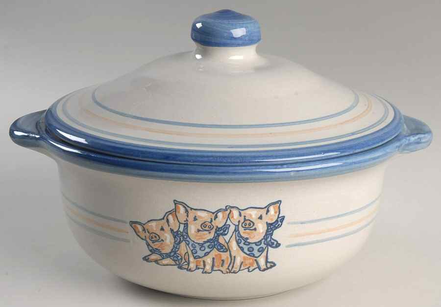 Precious Pigs 2 Qt Round Covered Casserole by Louisville-1