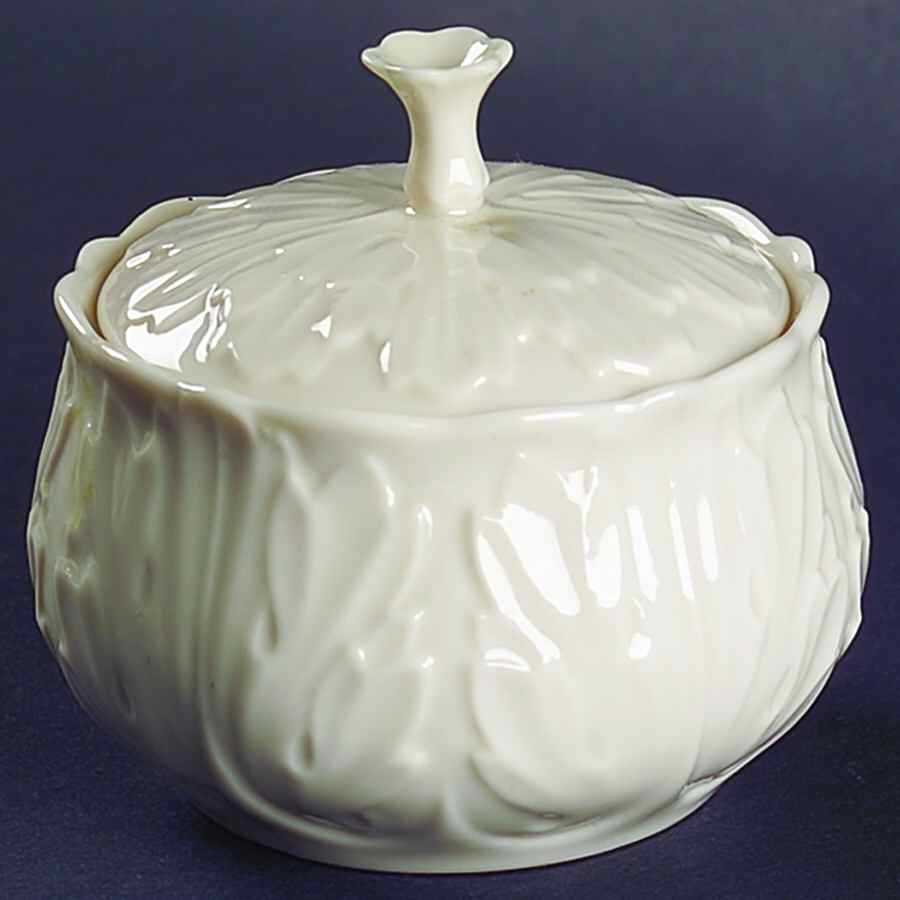 Cottage (Giftware, No Trim) Sugar Bowl & Lid by Lenox-1