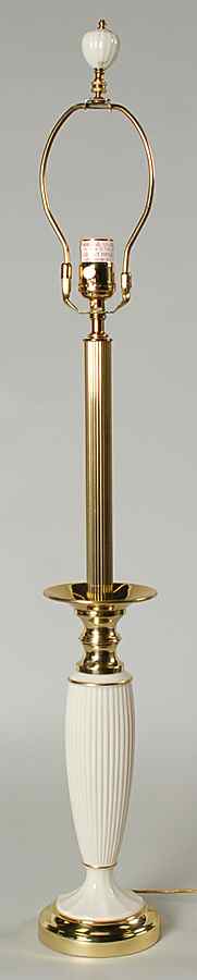 Fluted Collection 32" Electric Lamp No Shade by Lenox-1