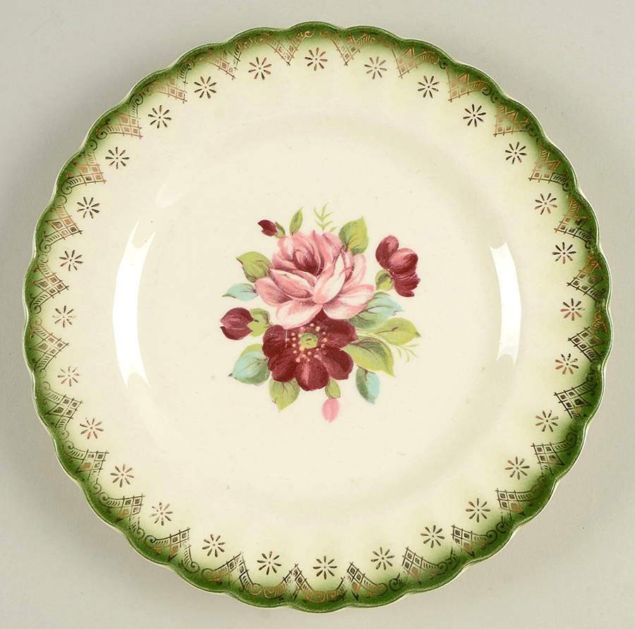Bouquet Jade Salad Plate by Limoges-American-1