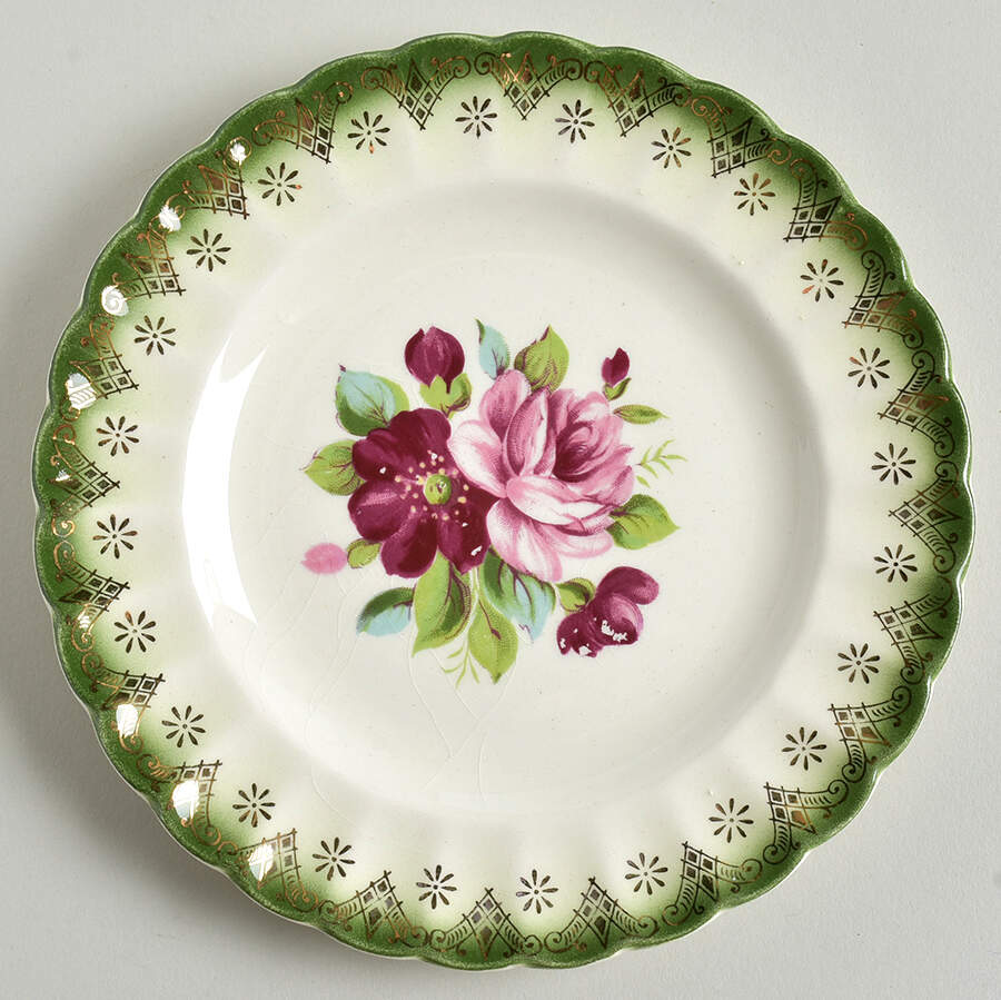 Bouquet Jade Bread & Butter Plate by Limoges-American-1