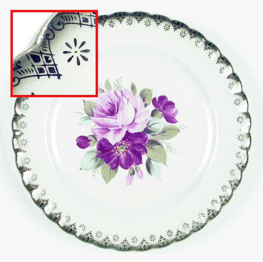 Bouquet Jade Dinner Plate by Limoges-American-1
