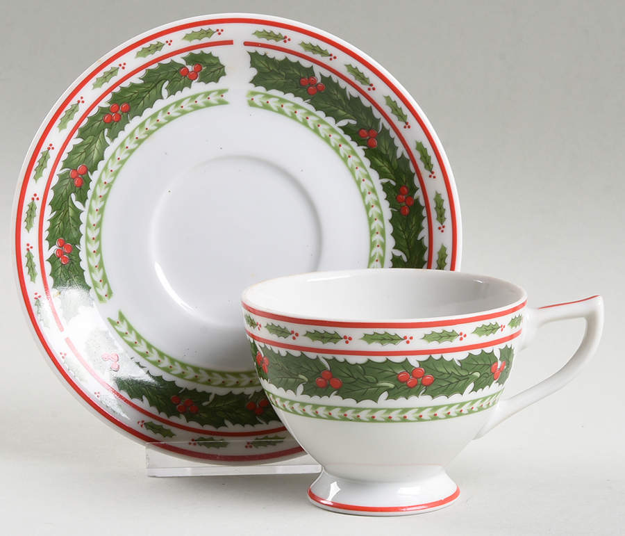 LEF120 Footed Cup & Saucer Set by Lefton-1