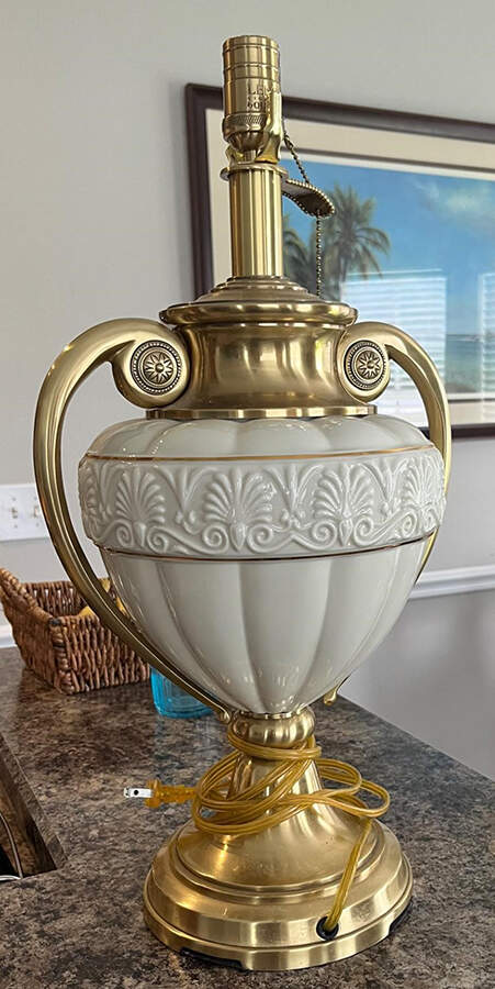 Athenian Collection 31" Electric Lamp No Shade by Lenox-1