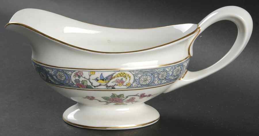 Ming-Birds (White) Gravy Boat by Lenox-1