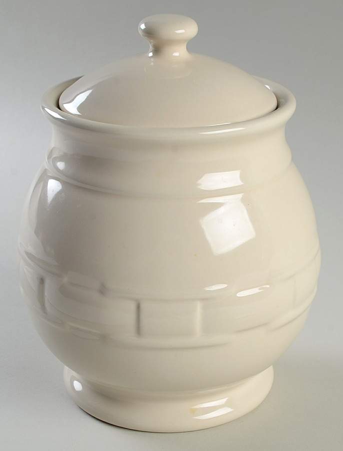Woven Traditions Ivory Medium Canister & Lid by Longaberger-1