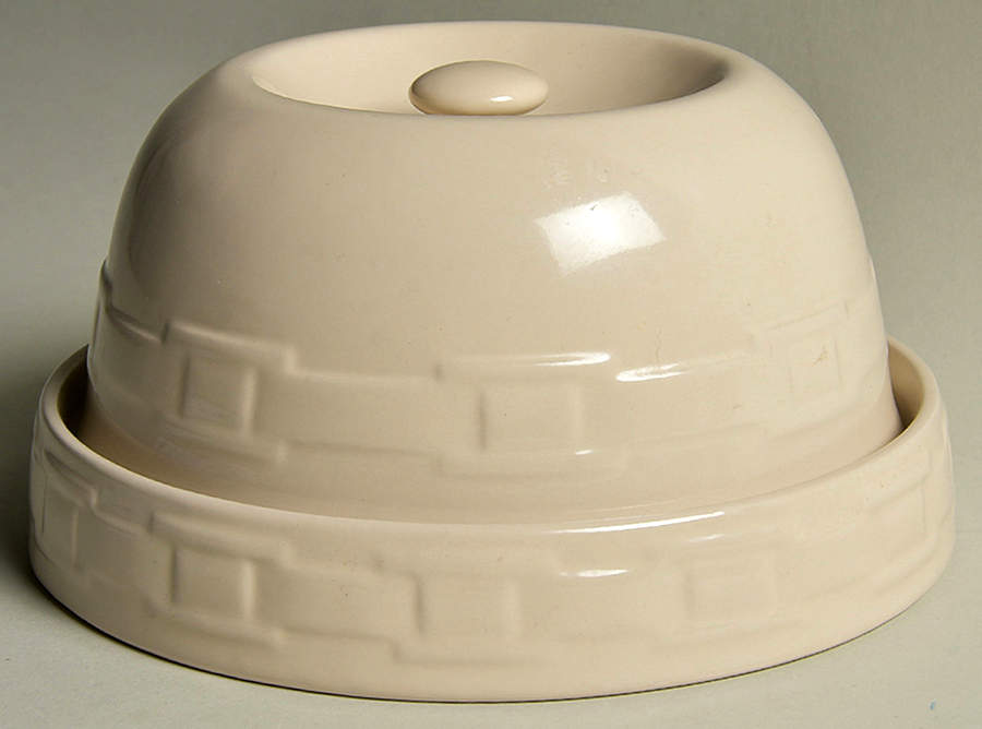 Woven Traditions Ivory Round Cheese Dish & Lid by Longaberger-1