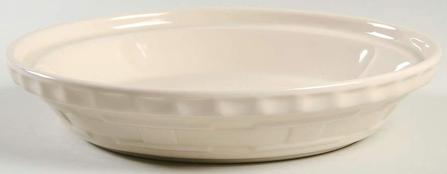 Woven Traditions Ivory 10" Pie Baking Plate by Longaberger-1
