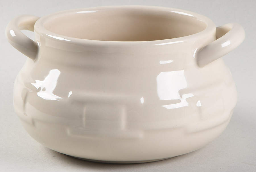 Woven Traditions Ivory Open Individual Tureen by Longaberger-1