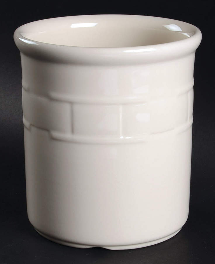 Woven Traditions Ivory 2 Quart Utensil/Pickling Crock by Longaberger-1