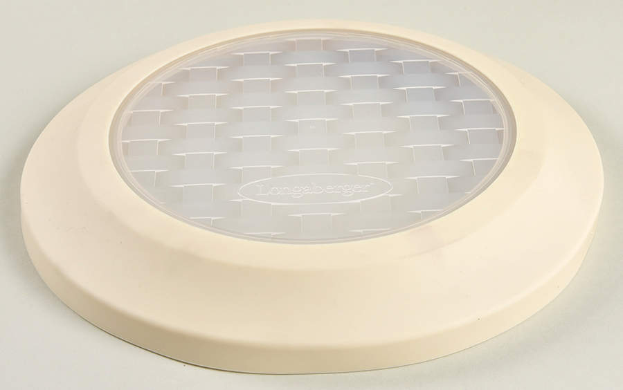 Woven Traditions Ivory 10" Silicone Pie Plate Cover by Longaberger-1