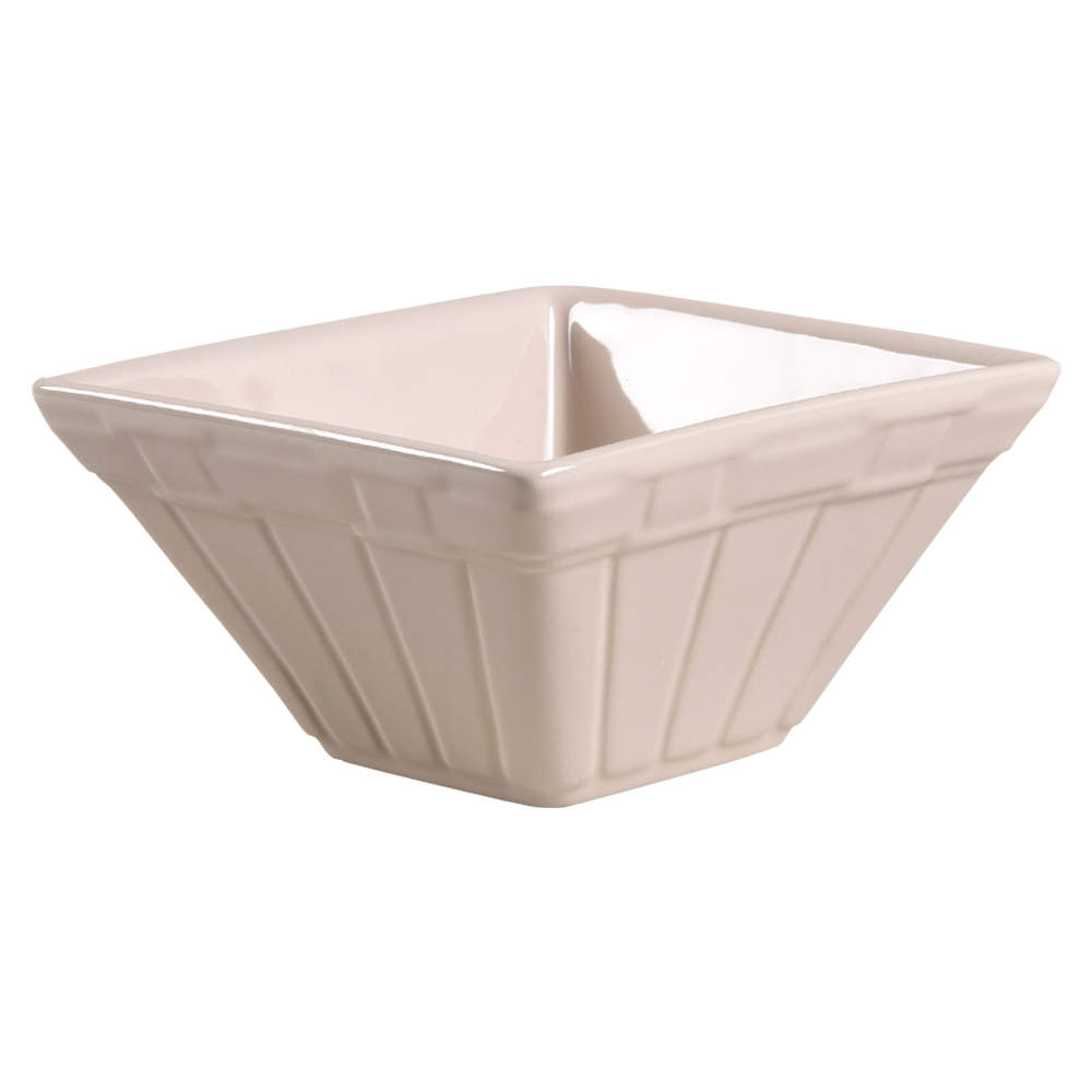 Woven Traditions Ivory 5" Square Vegetable Bowl by Longaberger-1