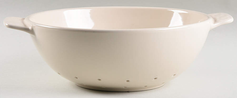 Woven Traditions Ivory Ceramic Colander by Longaberger-1