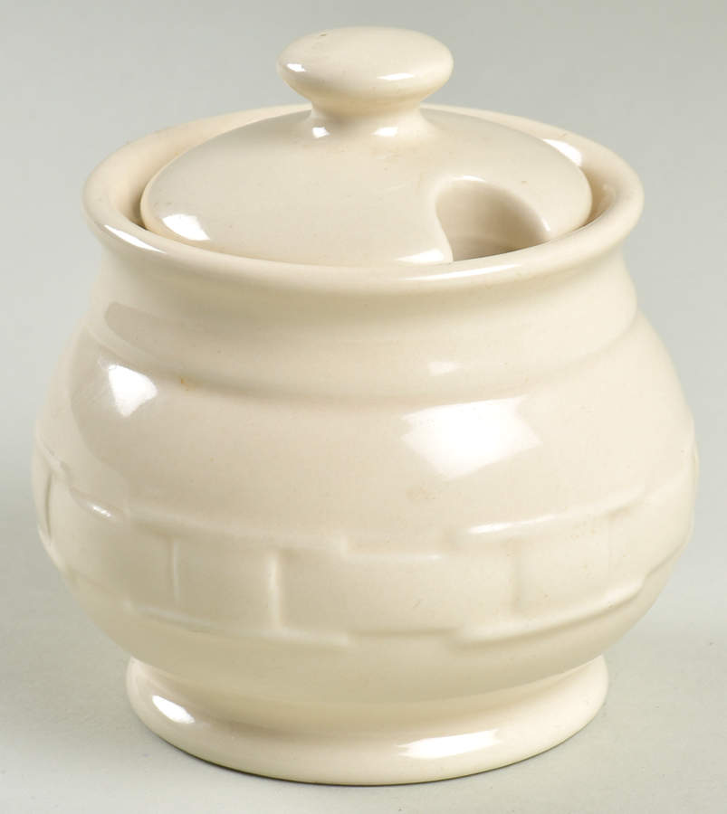 Woven Traditions Ivory Sugar Bowl & Lid by Longaberger-1