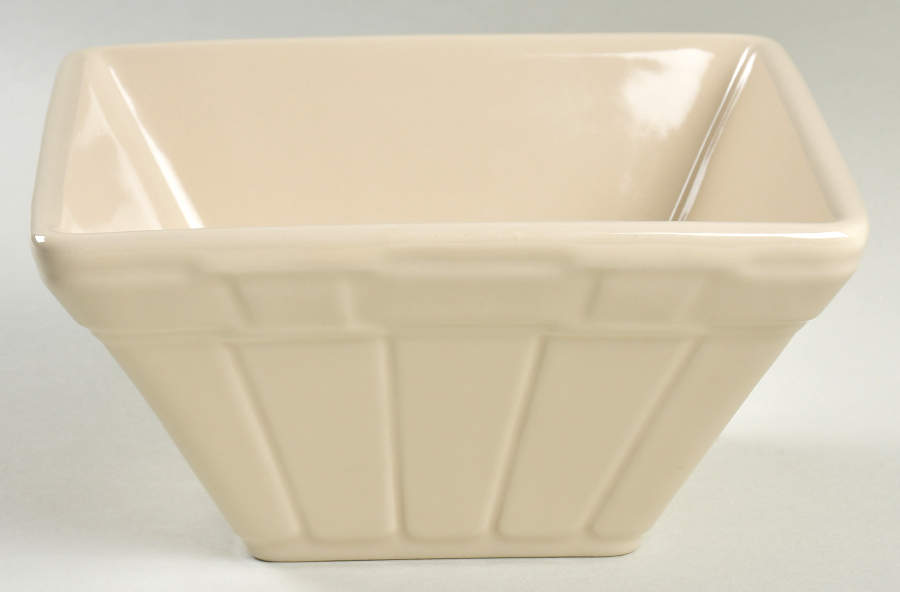 Woven Traditions Ivory 7" Square Vegetable Bowl by Longaberger-1