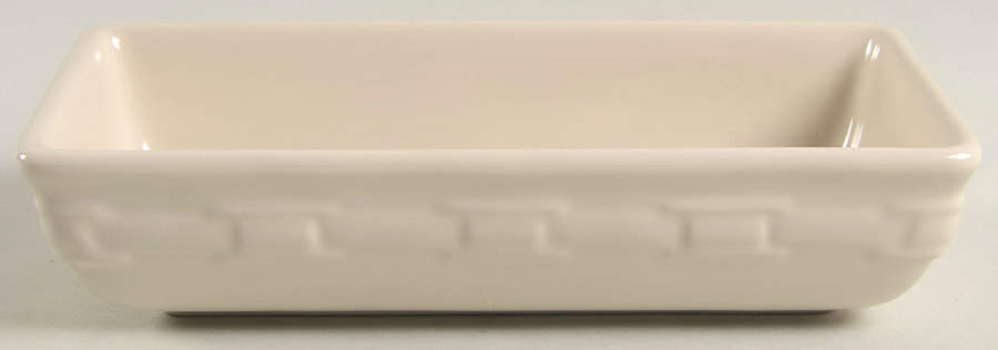 Woven Traditions Ivory 8" Rectangular Vegetable Bowl by Longaberger-1