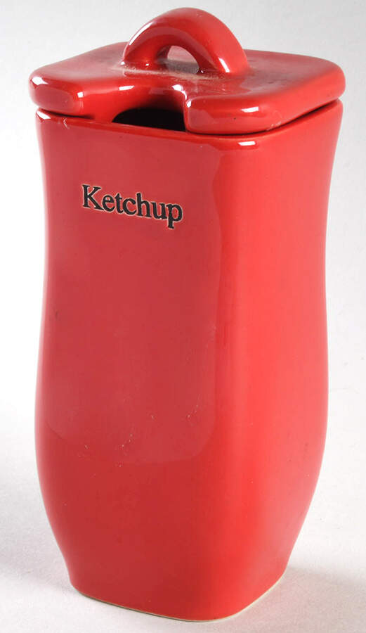 Woven Traditions Ivory Ketchup Jar & Lid by Longaberger-1