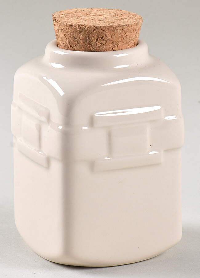 Woven Traditions Ivory Small Spice Jar & Cork Stopper by Longaberger-1