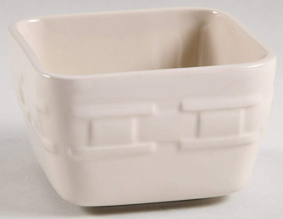 Woven Traditions Ivory 4" Square Baker by Longaberger-1