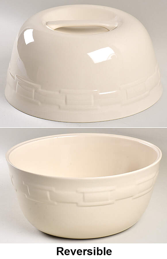 Woven Traditions Ivory 10" Bowl for 8-in-1 Entertainer Set by Longaberger-1
