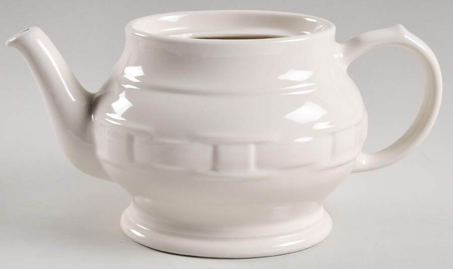 Woven Traditions Ivory Teapot No Lid by Longaberger-1