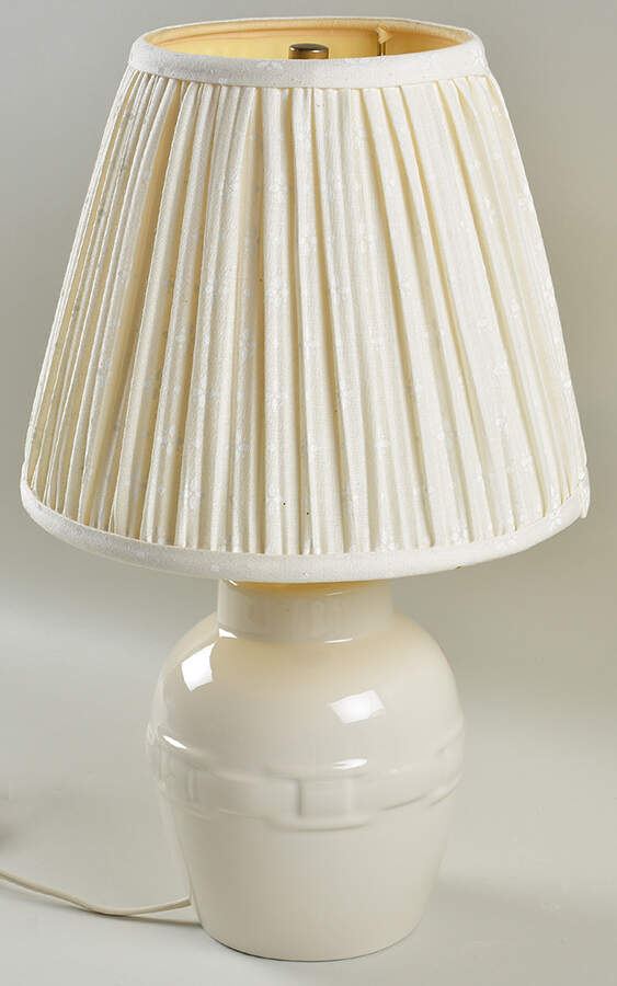 Woven Traditions Ivory 15" Electric Lamp & Shade by Longaberger-1